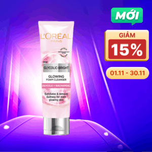 Sữa rửa mặt L'Oreal Paris Glycolic Bright 100ml