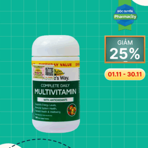 Viên uống NATURE'S WAY Complete Daily Multivitamin Bổ Sung Vitamin và Khóang Chất (Hộp 100 viên)