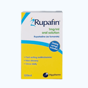 Dung dịch uống Rupafin 1mg/ml điều trị triệu chứng viêm mũi dị ứng và mày đay (chai 120ml)
