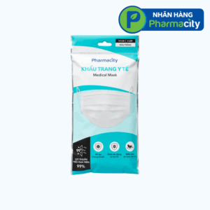 Khẩu trang y tế 3 lớp Pharmacity (Gói 10 cái) màu trắng