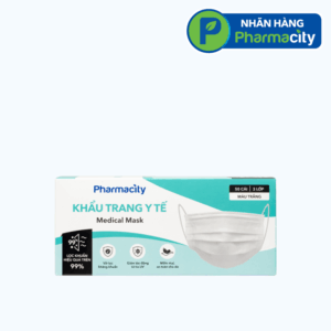 Khẩu trang y tế 3 lớp Pharmacity (Hộp 50 cái) màu trắng