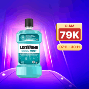 Nước Súc Miệng LISTERINE Cool Mint Hơi Thở Thơm Mát (Chai 750ml)