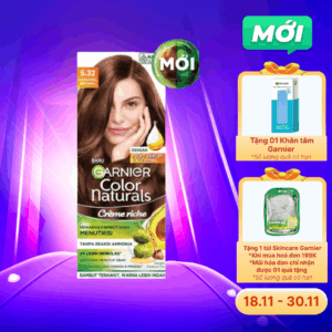 Kem Nhuộm Tóc Garnier Màu 5.32 Nâu Caramel (50g+50ml+5g/Hộp)