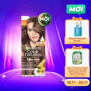 Kem Nhuộm Tóc Garnier Màu 7.3 Nâu Ánh Vàng (50g + 50ml + 5g/Hộp)