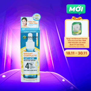 Serum GARNIER Bright Complete Anti-Acnes Booster Hỗ Trợ Giảm Mụn, Sáng Da (Chai 30ml)