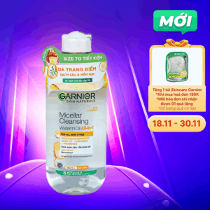 Nước Tẩy Trang GARNIER Micellar Oil-Infused Làm Sạch Sâu (Chai 400ml)