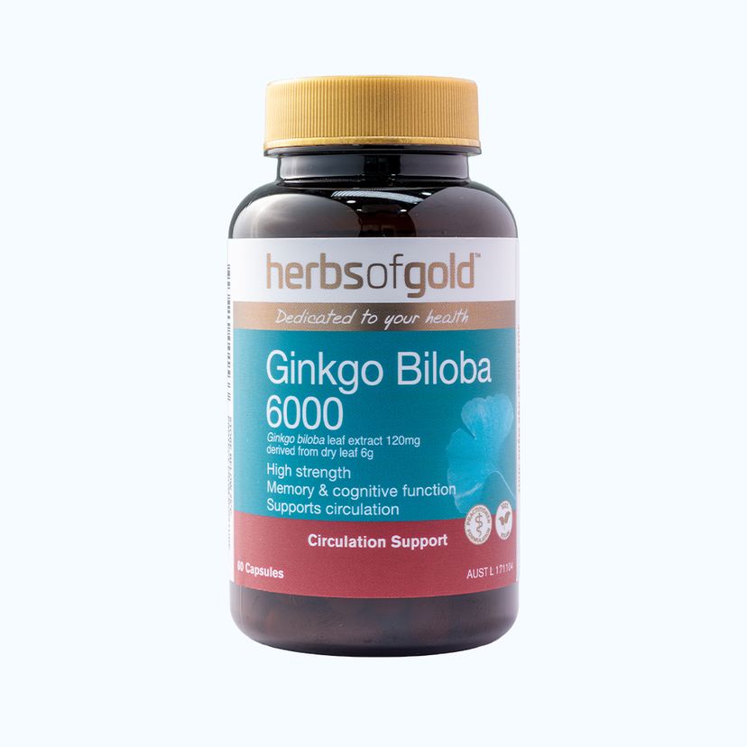 Thực phẩm bảo vệ sức khỏe Herbs of Gold Ginkgo Biloba 6000 (60 viên)