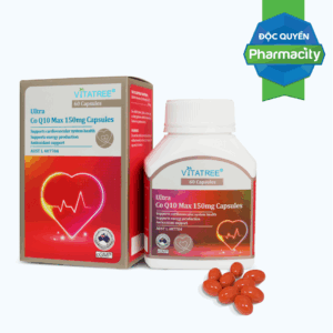 Thực phẩm bảo vệ sức khoẻ Vitatree Ultra Co Q10 Max 150mg Capsules (Hộp 60 Viên)