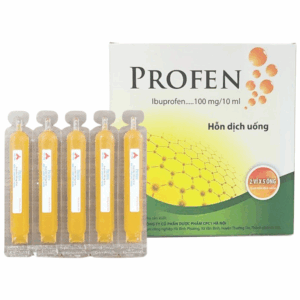 Hỗn dịch uống Profen Ibuprofen100mg/10ml CPC1HN giảm đau, hạ sốt ở trẻ em (2 vỉ x 5 ống)