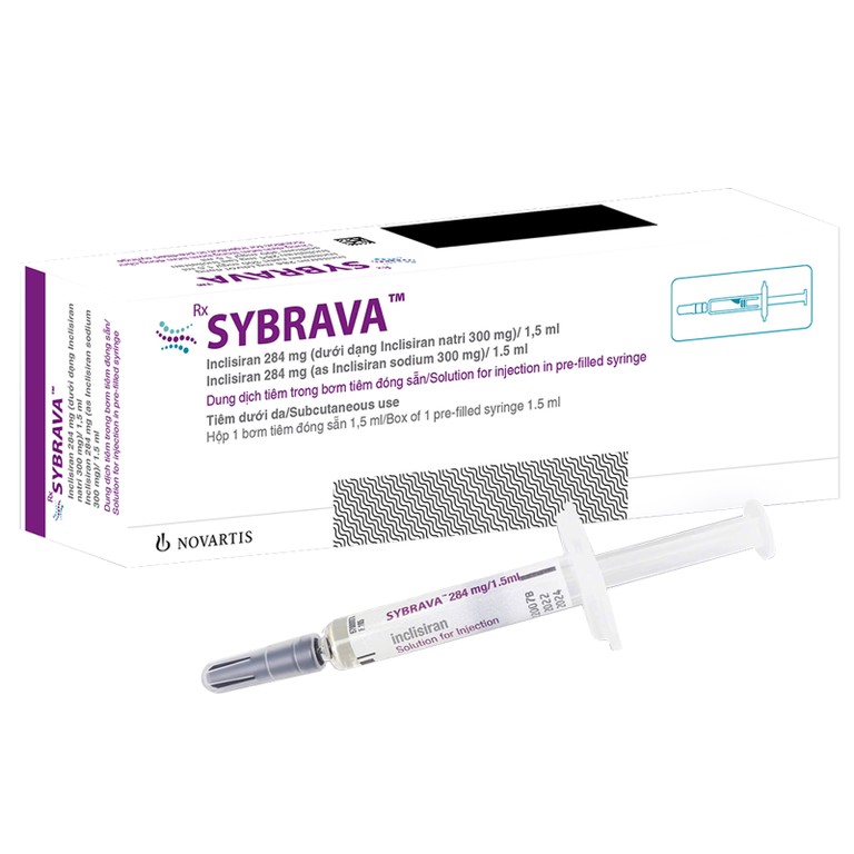 Dung dịch tiêm Sybrava 284mg/1.5ml Novartis điều trị tăng cholesterol máu ở người lớn