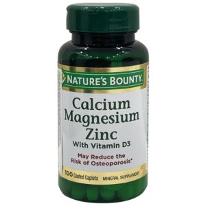 Viên uống Calcium Magnesium Zinc Nature's Bounty hỗ trợ duy trì sức khoẻ hệ xương (100 viên)