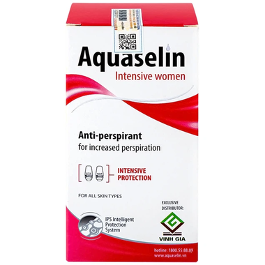 Lăn ngăn mùi Aquaselin Insensitive Women cho nữ hỗ trợ giảm tiết mồ hôi, khử mùi hôi (50ml)