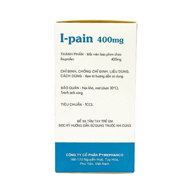 Thuốc I-Pain 400mg giảm đau, kháng viêm (10 vỉ x 10 viên)