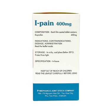 Thuốc I-Pain 400mg giảm đau, kháng viêm (10 vỉ x 10 viên)