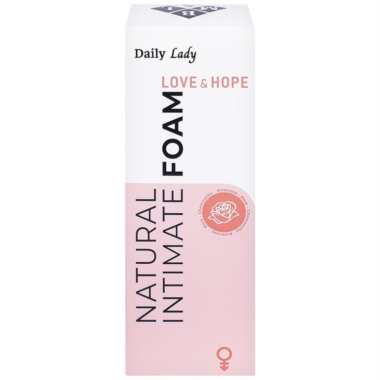 Dung dịch vệ sinh phụ nữ dạng bọt Daily Lady Love & Hope sáng hồng, kháng viêm (100ml)