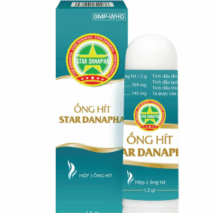 Ống hít Sao Vàng Danapha điều trị nghẹt mũi, sổ mũi, ho (1.5g)