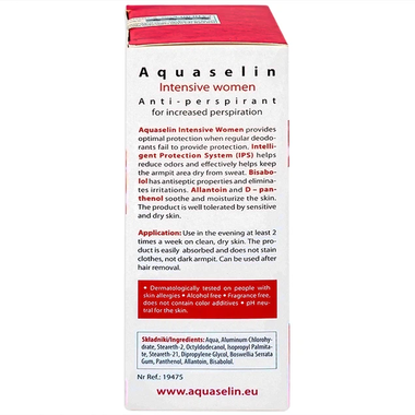 Lăn ngăn mùi Aquaselin Insensitive Women cho nữ hỗ trợ giảm tiết mồ hôi, khử mùi hôi (50ml)