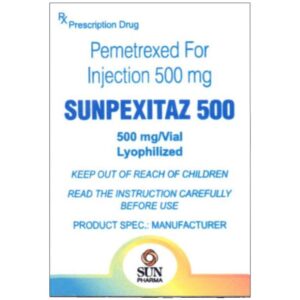 Bột pha tiêm Sunpexitaz 500 Sun Pharma điều trị u trung biểu mô màng phổi ác tính, ung thư phổi không tế bào nhỏ