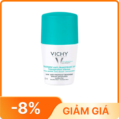 Lăn Khử Mùi Vichy Ngăn Mồ Hôi, Giữ Khô Thoáng Suốt 48H ( 50ml)