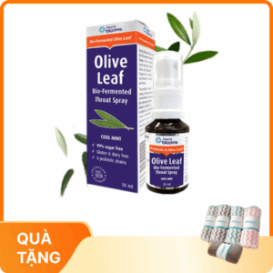 Xịt họng Henry Blooms Olive Leaf Bio-Fermented Throat Spray hỗ trợ giảm ho, viêm họng (30ml)