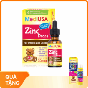 Thực phẩm bảo vệ sức khỏe MediUSA Zinc Drops giúp trẻ ăn ngon, nâng cao đề kháng (30ml)
