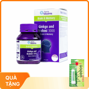 Thực phẩm bảo vệ sức khỏe Ginkgo and Brahmi 3000 (Hộp 60 viên)
