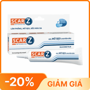 Gel ScarZ Intensive giúp giảm sẹo, mềm sẹo, đều màu da tuýp 9g