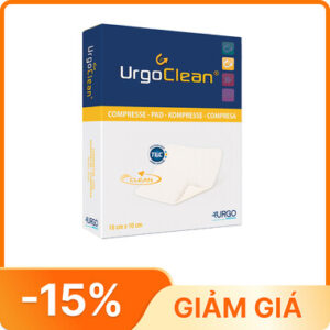 Gạc UrgoClean 10cm x10cm thấm hút và loại bỏ mảnh hoại tử (10 miếng)