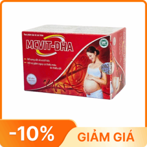 Thực phẩm bảo vệ sức khoẻ MCVIT-DHA bổ sung sắt và acid Folic (6 vỉ x 10 viên)