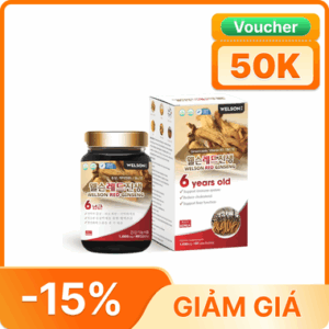 Viên uống hồng sâm Welson Red Ginseng hỗ trợ bồi bổ sức khỏe (Hộp 60 viên)