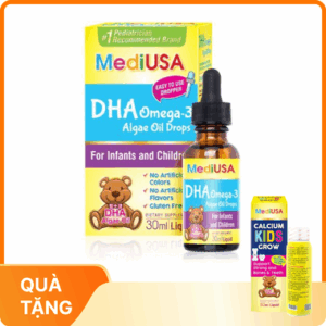 DHA nhỏ giọt Mediusa Dha Omega 3 hỗ trợ phát triển trí não, cải thiện thị lực (Chai 30ml)