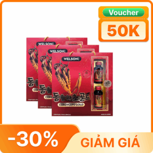 Nước Uống Hồng Sâm Đông Trùng Hạ Thảo Welson Cordyceps Gold (Hộp 06 chai)
