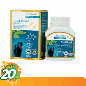 Viên uống Gout Relief Vitatree hỗ trợ giảm triệu chứng gout và viêm khớp (Hộp 60 viên)