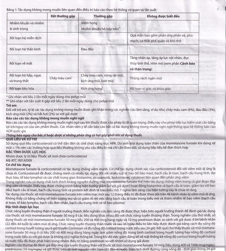 Thuốc xịt mũi Adacast Meraplion điều trị viêm mũi dị ứng, sung huyết và mất mùi, viêm mũi xoang (60 liều)