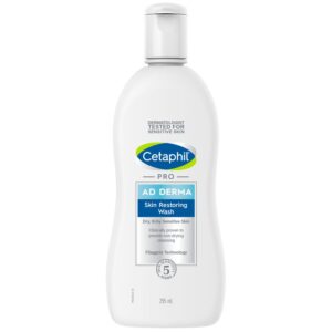 Sữa tắm Cetaphil Pro AD Derma Skin Restoring Wash dành cho da khô, da cơ địa (295ml)