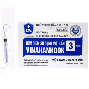 Bơm tiêm sử dụng một lần Vinahankook 3ml/cc