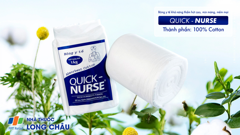Bông y tế Quick Nurse 1kg 2