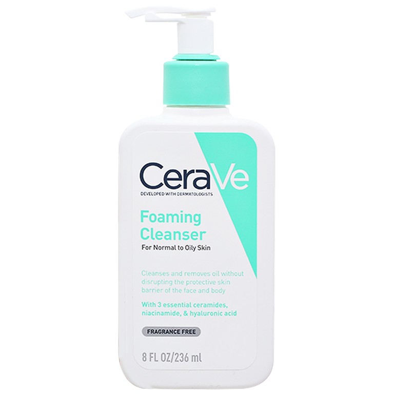 Sữa rửa mặt dành cho da dầu Cerave Foaming Cleanser (236ml)