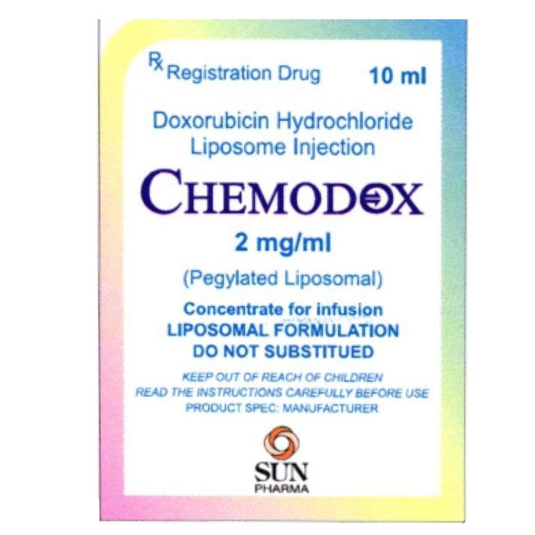 Thuốc Chemodox 2mg/ml Sun Pharma điều trị ung thư vú, buồng trứng, ung thư Kaposi và bệnh đa u tủy xương (10ml)