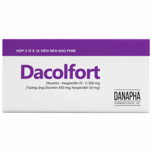 Thuốc Dacolfort Danapha điều trị triệu chứng liên quan đến suy tĩnh mạch, mạch bạch huyết (3 vỉ x 10 viên)