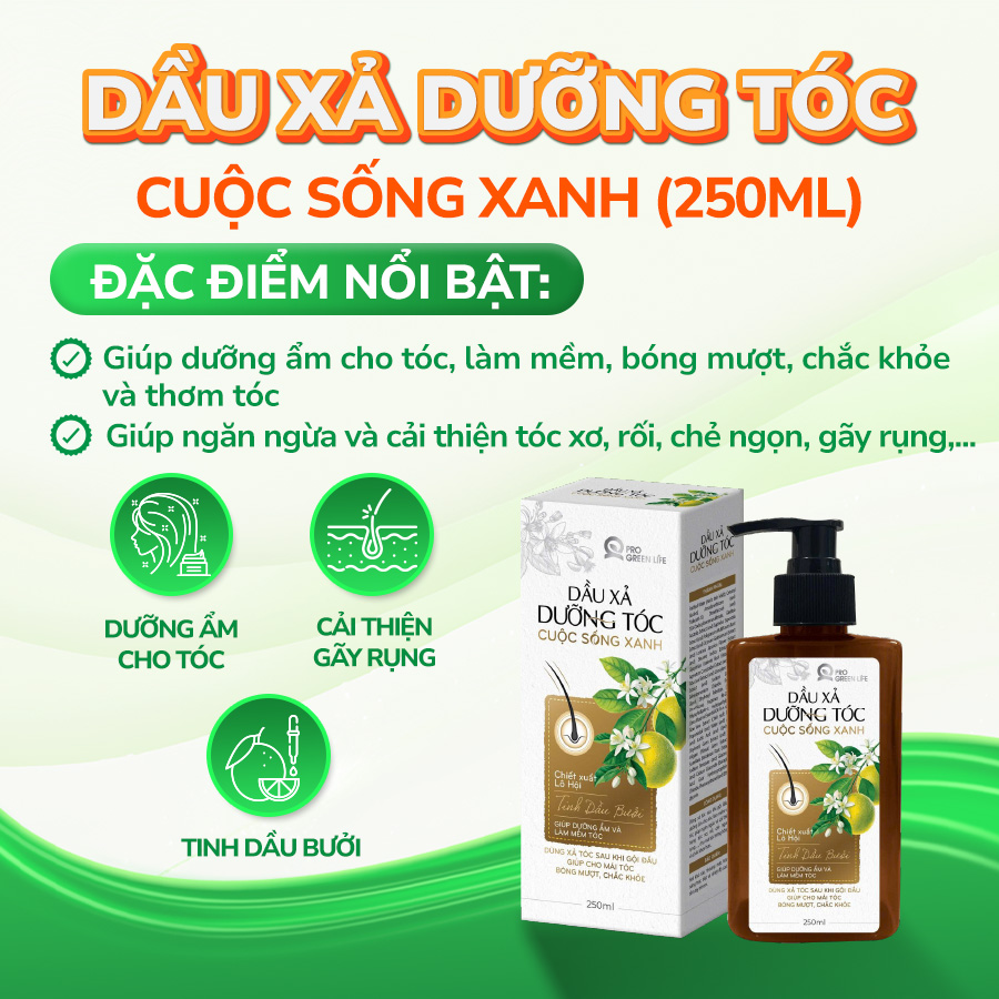 Dầu xả dưỡng tóc Cuộc Sống Xanh giúp dưỡng ẩm cho tóc