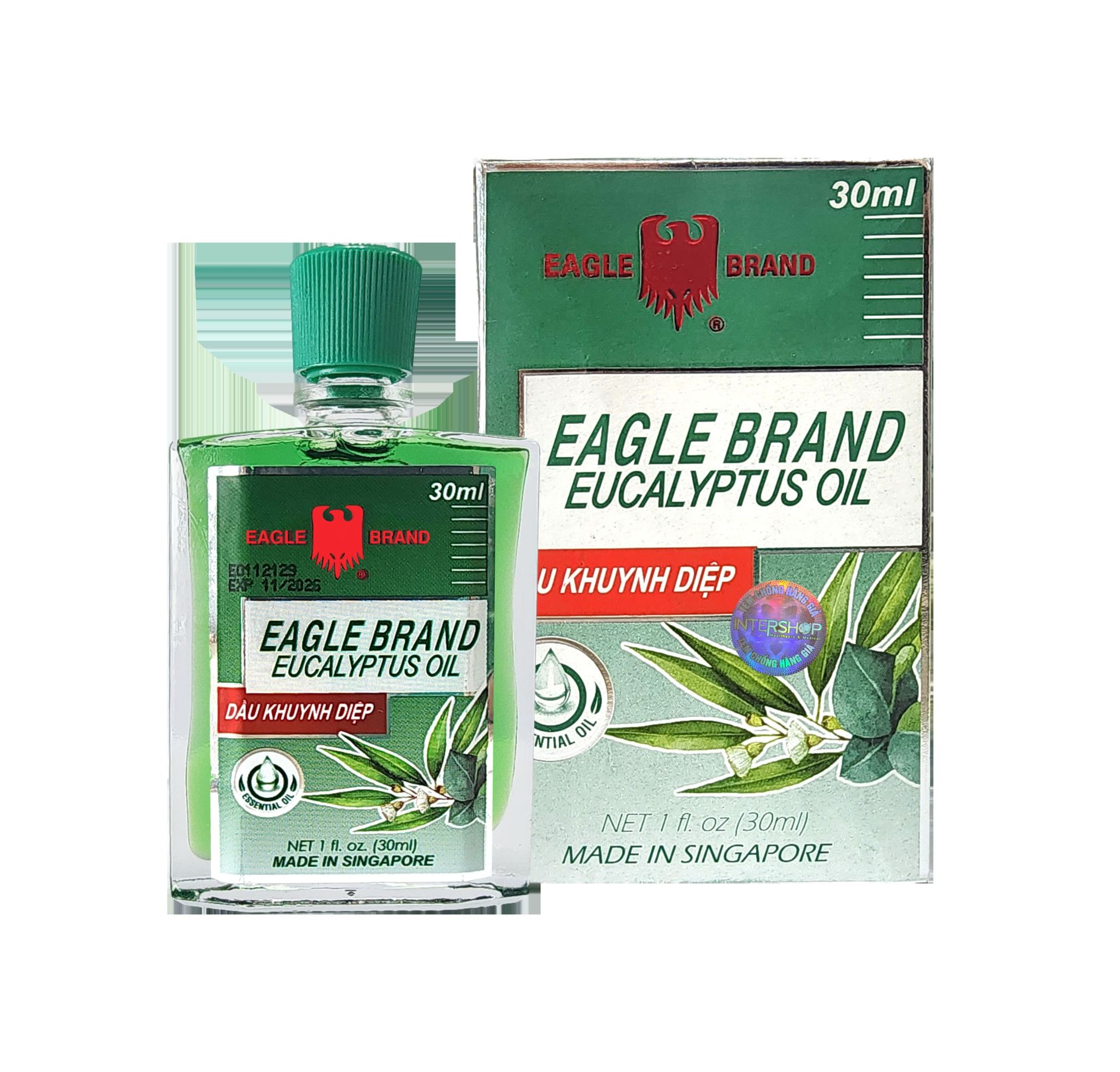 Dầu khuynh diệp Eagle Brand Eucalyptus Oil Hỗ Trợ Phòng Bệnh Cảm Cúm, Sổ Mũi, Nghẹt Mũi (Chai 30ml)