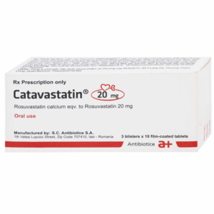 Thuốc Catavastatin 20mg Antibiotice điều trị tăng cholesterol máu và phòng ngừa biến cố tim mạch (3 vỉ x 10 viên)