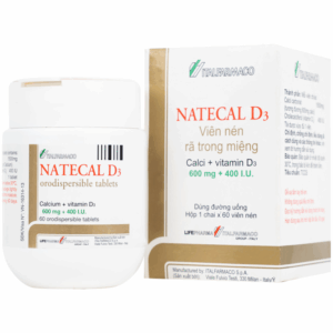 Viên nén Natecal D3 Italfarmaco điều trị và phục hồi thiếu vitamin D (60 viên)