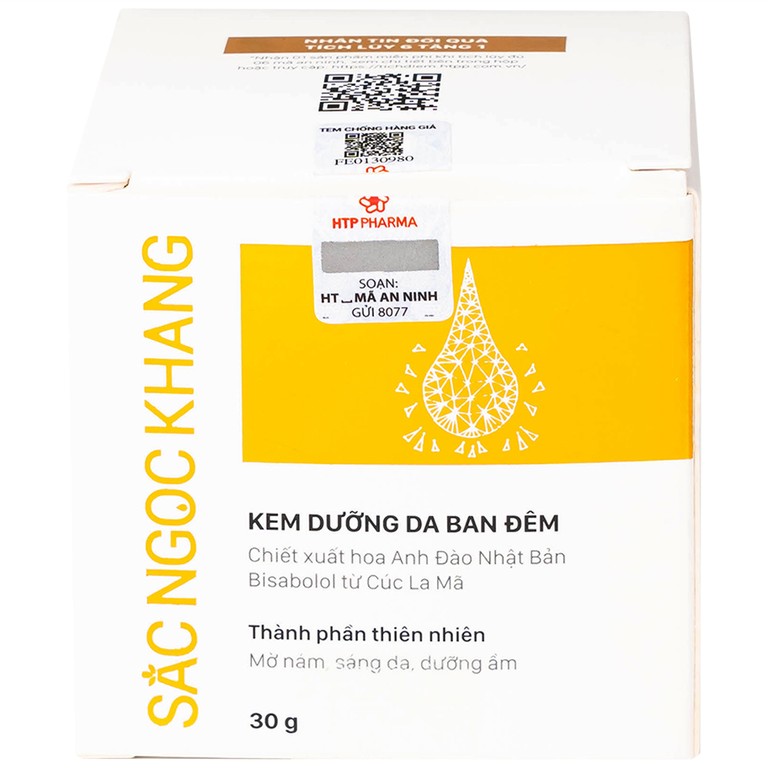 Kem bôi dưỡng da ban đêm Sắc Ngọc Khang (30g)