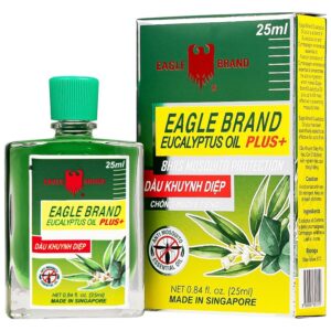 Dầu khuynh diệp con ó Eagle Brand Eucalyptus Oil Plus+ 25ml chống muỗi 8 tiếng, điều trị cảm cúm