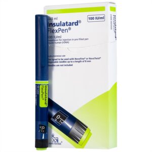 Bút tiêm Insulatard FlexPen 100IU/ml Novo Nordisk điều trị bệnh đái tháo đường (5 cây)