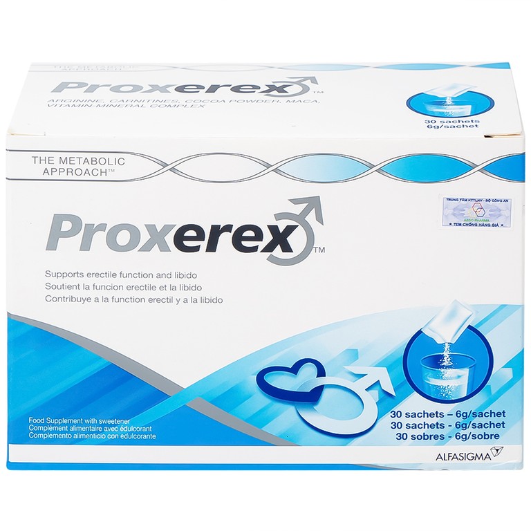 Bột Proxerex Sigma-tau HealthScience tăng cường sinh lực nam giới (30 gói x 6g)
