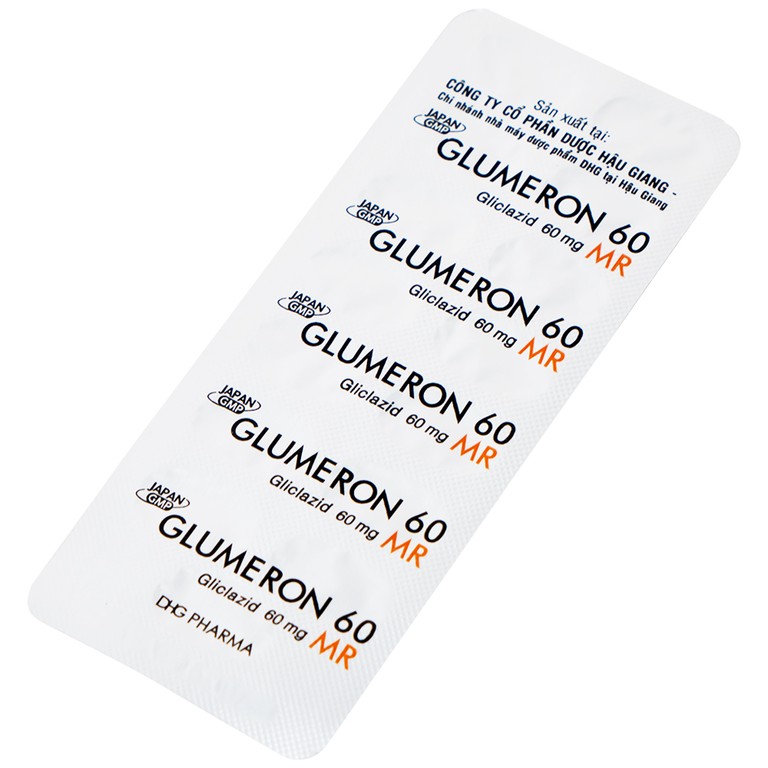 Thuốc Glumeron 60 MR DHG điều trị đái tháo đường típ 2 (2 vỉ x 15 viên)