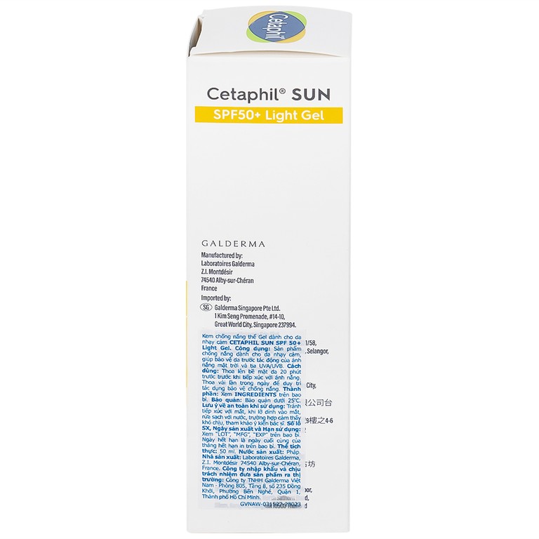 Kem chống nắng Cetaphil Sun Spf 50+ bảo vệ da trước tác động của ánh nắng mặt trời (50ml)